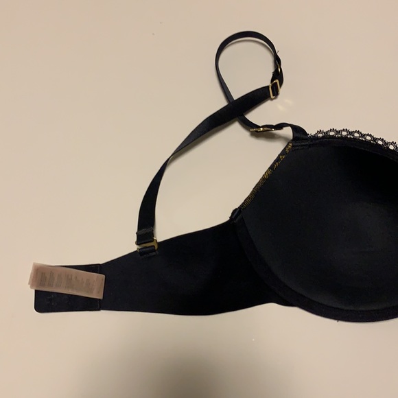 Stella McCartney Navy Blue and Golden Yellow Lace Bra - Women’s Size 32E / E32 - Picture 9 of 11